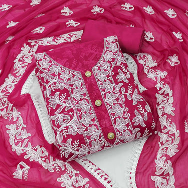 New Boutique Collections Lucknowi Embroidered Modal Dress Material